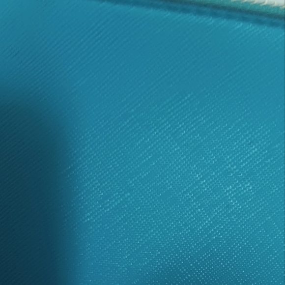 Kate Spade Women's Slim Wristlet Fresh Air Size 8"x4.5" Teal Cow Leather Wallet - Picture 7 of 10